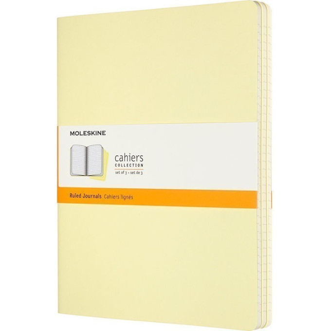 Набор блокнотов MOLESKINE Cahier Journal Pocket, нелинованный, нежно-желтый, 3 шт. CH013M23