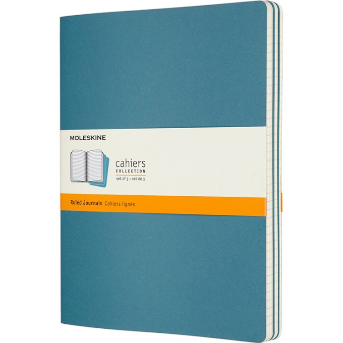 Блокнот MOLESKINE Cahier Journal XL, в линейку, голубой CH021B44