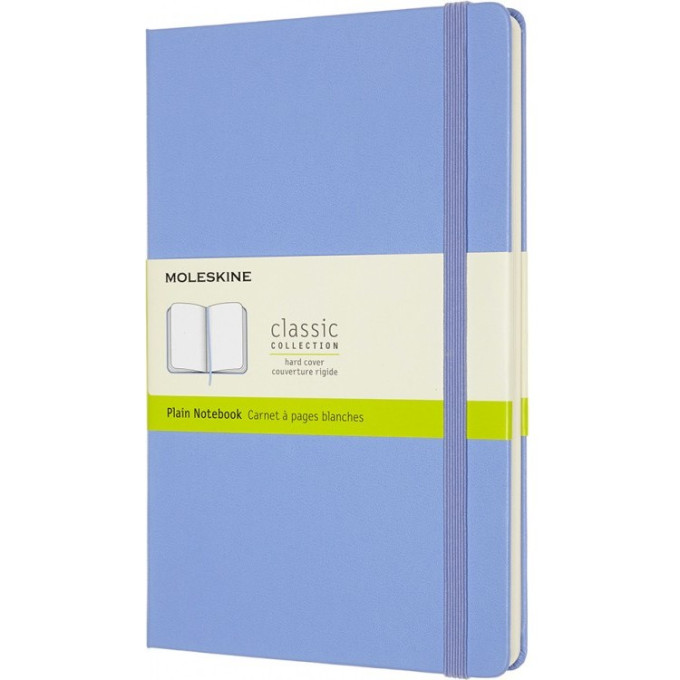 Блокнот MOLESKINE CLASSIC LARGE нелинованный, голубая гортензия QP062B42