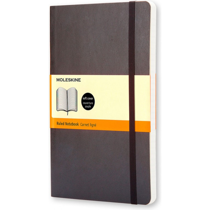 Блокнот MOLESKINE Classic Soft Pocket, в линейку, чёрный QP611