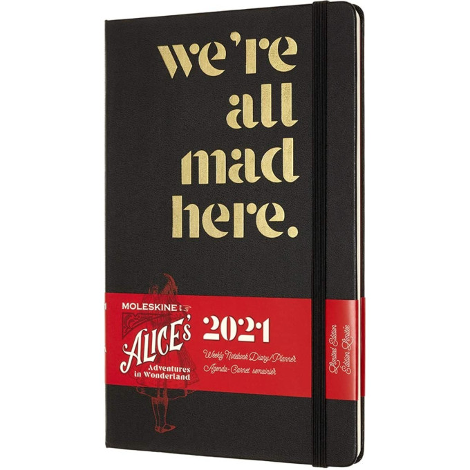 Еженедельник MOLESKINE LE ALICE IN WONDERLAND WKNT LARGE 21 (черный) DAL12WN3Y21